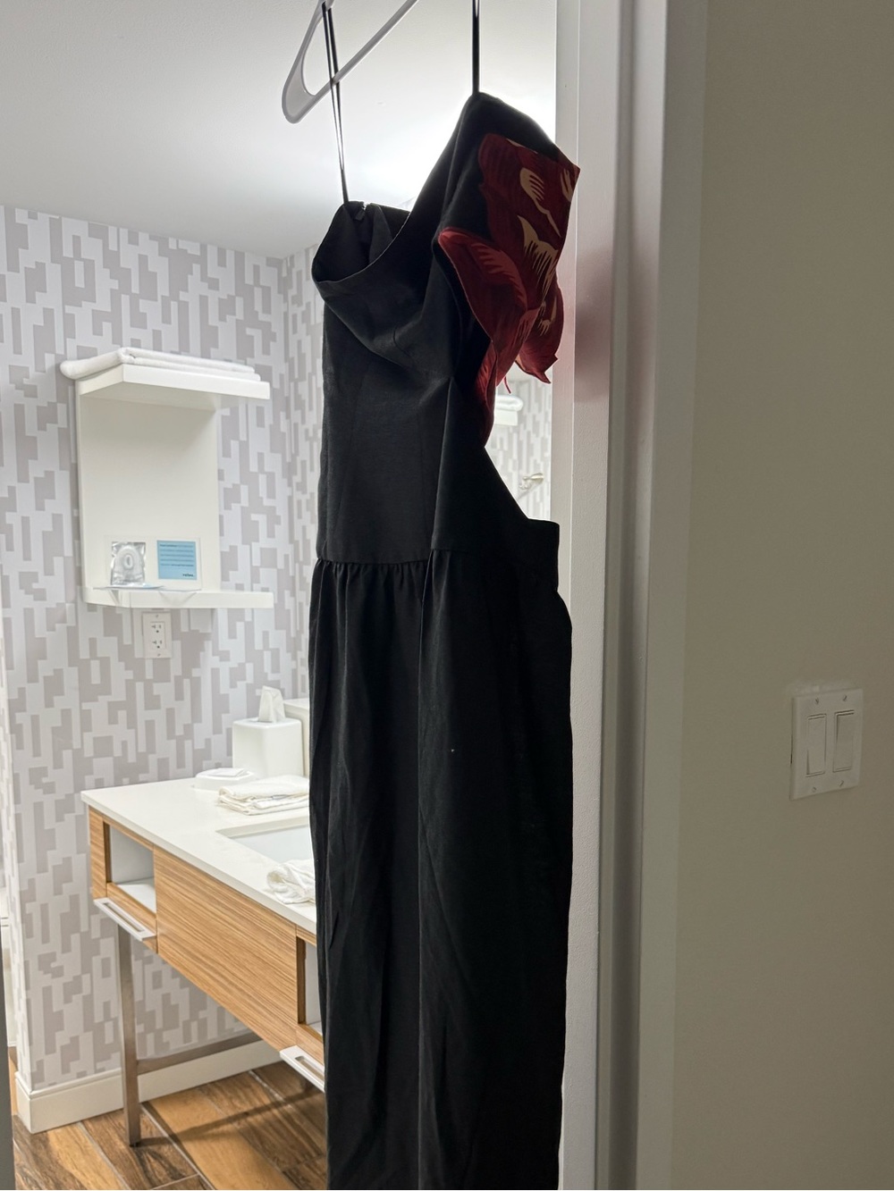 FARM Rio Rosalia Black Artisanal Midi Dress - Picture 5 of 6